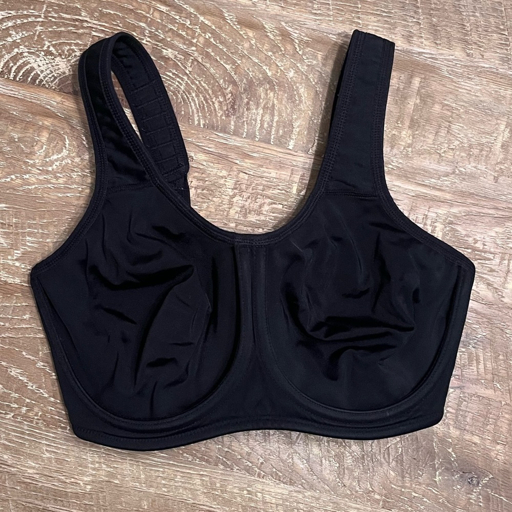 Wacoal Simone Sport Underwire Black Sports Bra 32DDD 855170